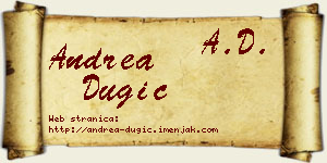 Andrea Dugić vizit kartica